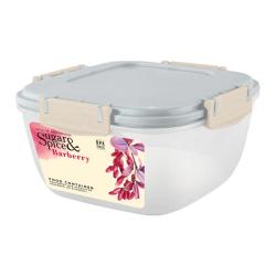 Контейнер для продуктов Sugar&Spice Barberry герметичный 1л квадратный трюфель /Пластик Репаблик/