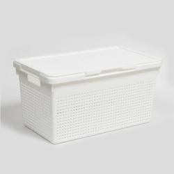 Корзина для белья VIOLET Лофт белый 21 л 562106