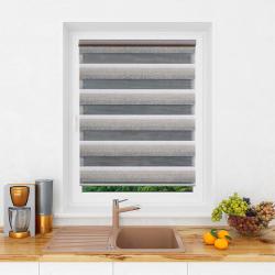 Рулонная штора День/ночь Дабл 55-02 Бежево-серый 61*160 /LM DECOR/