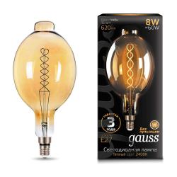 Лампа LED GAUSS Vintage Filament Flexible BT180 8W/Е27/2400K шар 152802008