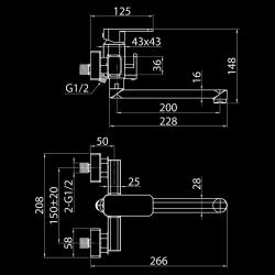 Смеситель для ванны ELGHANSA Mondschein 5302235-20