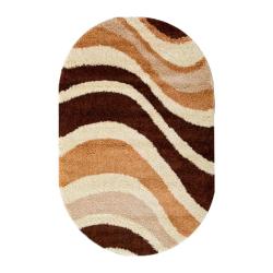 Ковер SHAGGY ULTRA s607 BEIGE-BROWN овал размер 1,5*2,3 м