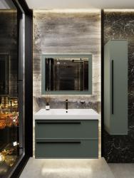 Тумба с раковиной LA FENICE Elba Twin 80 зелено-серый
