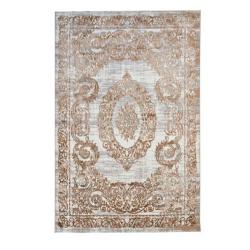 Ковер БЕЛЛА N004D - CREAM SHIRINK / VIZON FDY овал размер 1,2*1,8 м