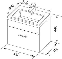 Тумба с раковиной AQUANET Верона New 50 