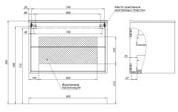 Тумба с раковиной AQUANET Lino 80 дуб велингтон
