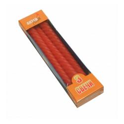 Свеча витая 3шт красн. /Антей-Кэндл/