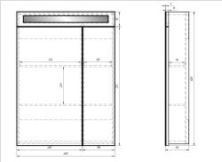 Зеркальный шкаф DREJA Uni 60*82 см