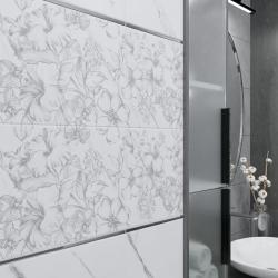 Плитка базовая AZORI Carrara Flowers 31,5*63 см