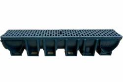 Лоток пластиковый GIDROLICA VS Line DN100 с пластиковой решеткой 1000*140*150 мм