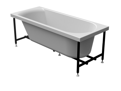 Ванна акриловая RADOMIR Николь сифон, экран 180*80 см