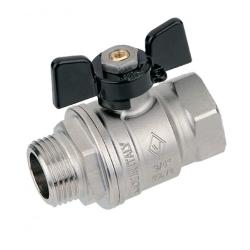 Кран шаровой BUGATTI ручка бабочка 1/2" ВР-НР