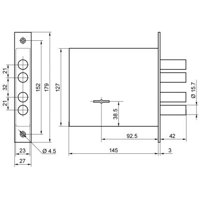Замок врезной BORDER K 8-8 Хром