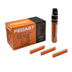 Гвозди 3.0*38 мм с кованым наконечником (1000 шт/уп + газовый баллон) FEDAST
