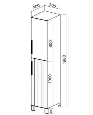 Пенал VIANT Сицилия R 30*190 см