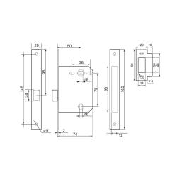 Защелка PALLADIUM 170 PN Матовый никель
