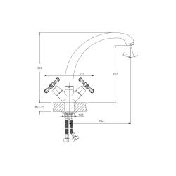 Смеситель для кухни RUSH Bianki BI7650-27