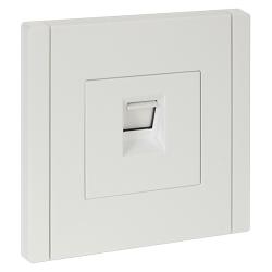 Розетка компьютерная IEK Forte&Piano RJ45 белый FP-K10-1-K01