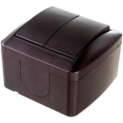 Выключатель TDM Селигер 2 клавиши шоколад SQ1818-0202