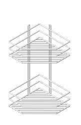 Полка для ванной PROFFERO двойная трапеция белый