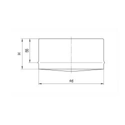 Заглушка FERRUM AISI 430 0,5 мм 125 мм