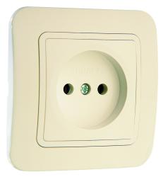 Розетка сетевая MAKEL Lilium кремовый 70222