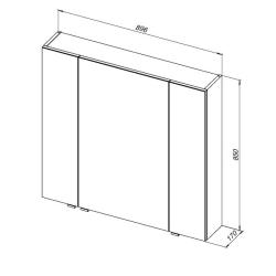 Зеркальный шкаф AQUANET Алвита New 90 89,6*85 см