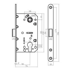 Защелка PALIDORE L3085 Black Черный