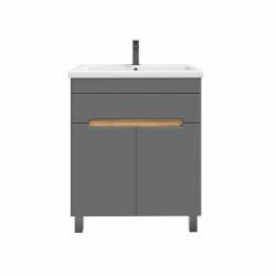 Тумба с раковиной RUVANN Nika 70 графит 