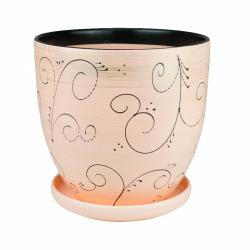 Горшок керамический САДЫ АУРИКИ Розовый 2,4 л