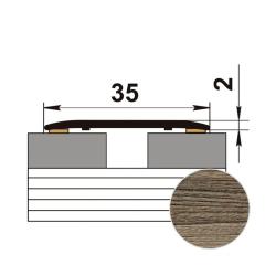 Профиль одноуровневый ЛУКА ЛС 35 ламинированный Дуб беленый 4087 1,35 м