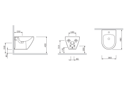 Биде подвесное AM-PM Spirit C703411WH