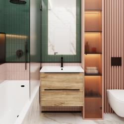 Тумба с раковиной LA FENICE Tesoro 80 дуб Канзас 