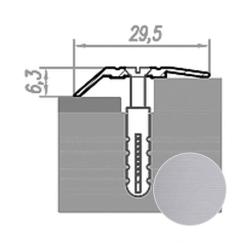 Профиль разноуровневый НОВОСЕЛ П 1.2 Алюминий 1,35 м