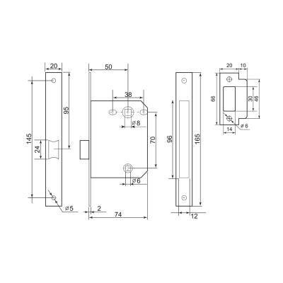 Защелка PALLADIUM 170 PC Матовый хром