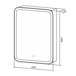 Зеркальный шкаф SILVER MIRRORS Фиджи 60*80 см 