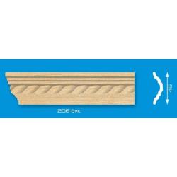 Плинтус потолочный ФОРМАТ 46*2000 мм 206 бук