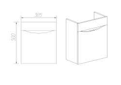 Тумба с раковиной VIANT Рим 40 подвесная