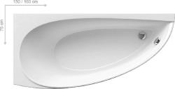 Ванна акриловая RAVAK Avocado 150 левая