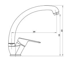 Смеситель для кухни VODA Wave WA03