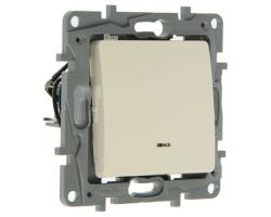 Механизм переключателя LEGRAND Etika 1 клавиша с подсветкой слоновая кость 672315