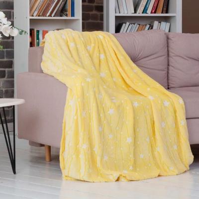 Плед CASA CONFORTE Stella Звезды Желтый 150*200 см
