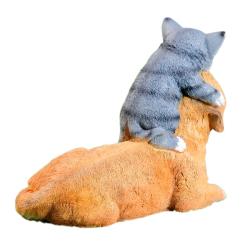 Фигурка садовая Собачка с котиком