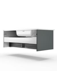 Тумба с раковиной LA FENICE Terra 100 серо-зеленый