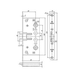 Корпус замка FUARO FL-0432 Никель