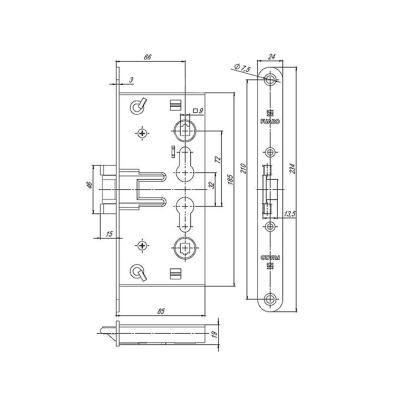 Корпус замка FUARO FL-0432 Никель Корпус замка FUARO FL-0432 Никель