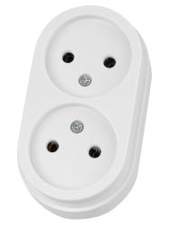 Розетка сетевая TDM Ретро двойная белая SQ1806-0529