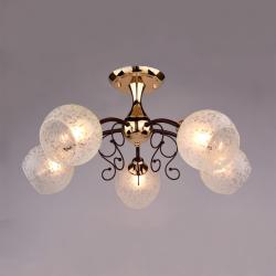 Люстра ЛИГА СВЕТА PC20099 FG+BN/5C Коричневый, золото