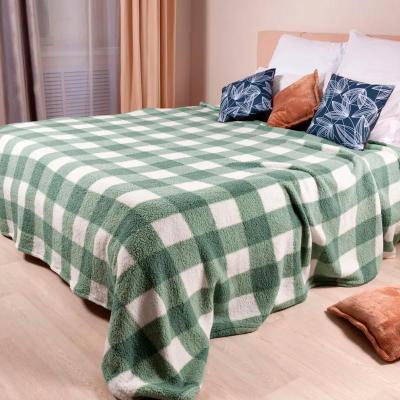 Плед CASA CONFORTE Томлин Клетка Зеленый 200*220 см