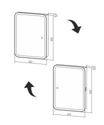 Зеркальный шкаф SILVER MIRRORS Фиджи Flip сенсор 60*80 см